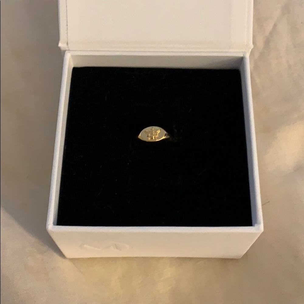 Mejuri Honey Mini Signet Pinky Ring